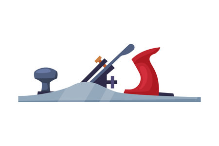 Fillet Molding Machine as Hand Tool in Carpentry Industry Vector Illustrationのイラスト素材