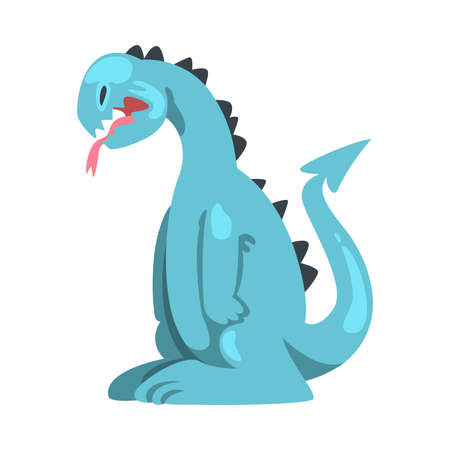 Spooky Monster as Grotesque Creature with Terrifying Appearance Vector Illustrationのイラスト素材