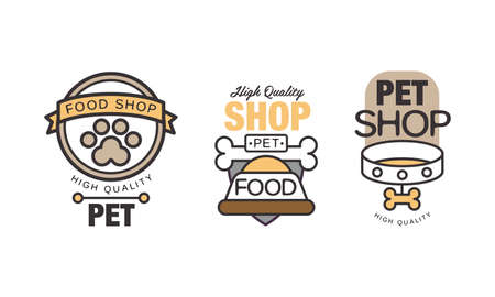 Pet Premium Shop or Store Vector Setのイラスト素材