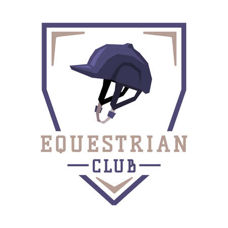 Equestrian Club  Design, Sports Club, Derby, Tournament, Competitions Emblem Vector Illustrationのイラスト素材