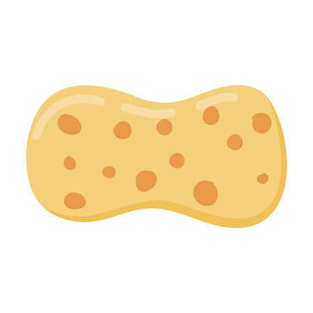 Body Scrubber or Shower Puff for Cleaning and Washing Skin Vector Illustrationのイラスト素材