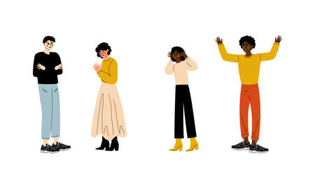 Quarrelling Couple Solving Problem and Misunderstanding in Relationship Vector Setのイラスト素材