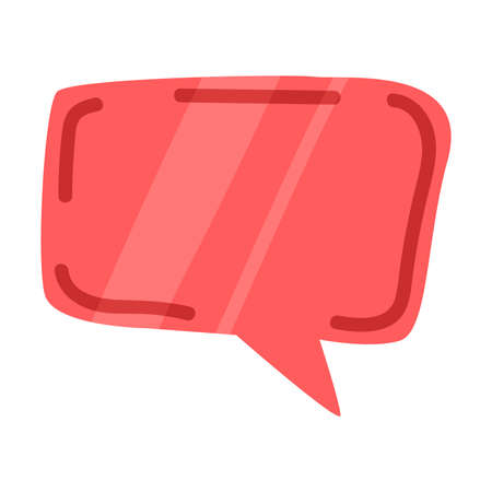 Red Speech Bubble or Frame as Party Birthday Photo Booth Prop Vector Illustrationのイラスト素材