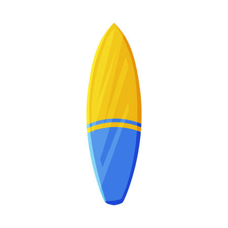 Surfboard as Bali Traditional Cultural Attribute Vector Illustrationのイラスト素材