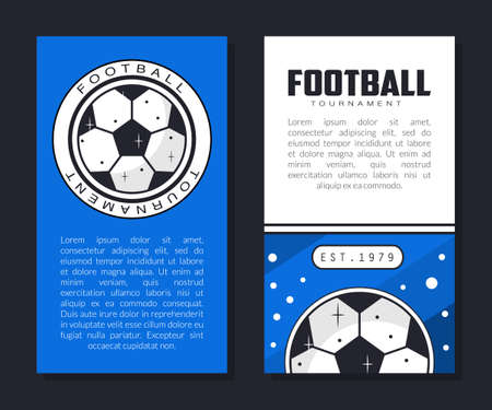 Soccer or Football Team Game Sport Vertical Vector Banner Templateのイラスト素材