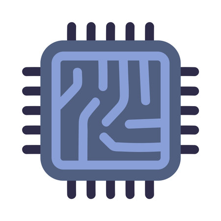 Nano Computer Microchip as Future Technology Device Vector Illustrationのイラスト素材