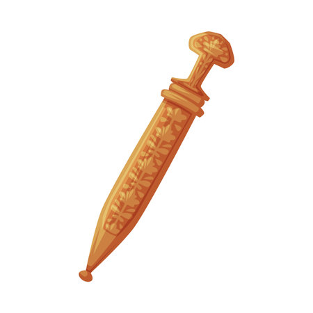 Dagger in Sheath as Georgia Country Attribute Vector Illustrationのイラスト素材