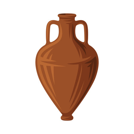 Clay or Ceramic Amphora as Greece Object and Traditional Cultural Symbol Vector Illustrationのイラスト素材