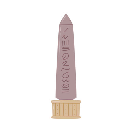Stone Obelisk of Theodosius as Traditional Istanbul Symbol Vector Illustrationのイラスト素材