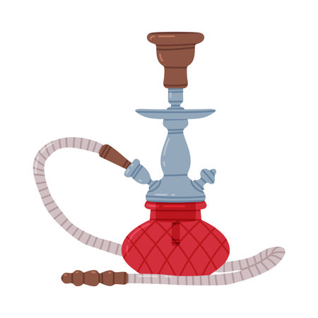 Hookah or Shisha for Smoking Tobacco as Traditional Istanbul Symbol Vector Illustrationのイラスト素材