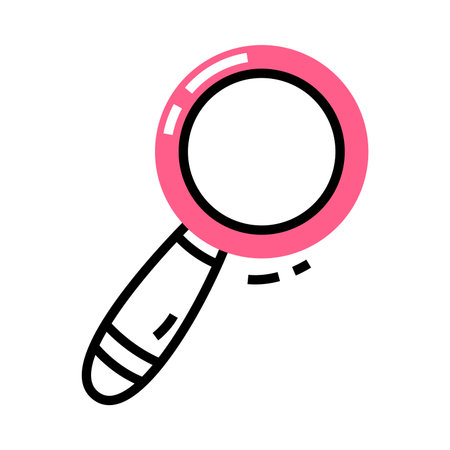 Magnifying Glass with Lens as School Item for Vector Illustrationのイラスト素材