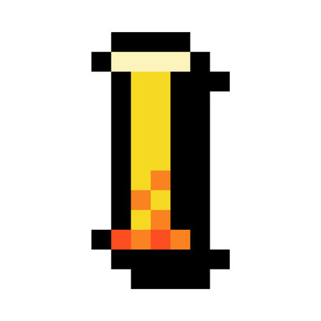 Pixel 8 Bit Uppercase Letter I as Font and Alphabet Vector Illustrationのイラスト素材