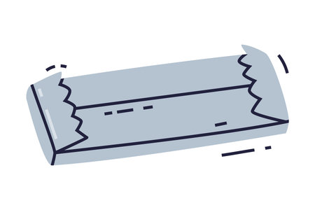 Bubble Gum Wrap or Package as Sweet Chewing Gum Vector Illustrationのイラスト素材