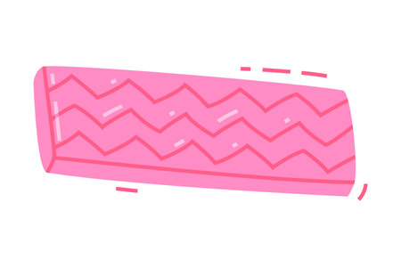 Pink Bubble Gum as Sweet Chewing Gum Vector Illustrationのイラスト素材