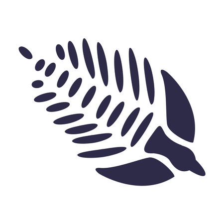 Black Bones Fossils Silhouette Obtained by Digging Vector Illustrationのイラスト素材