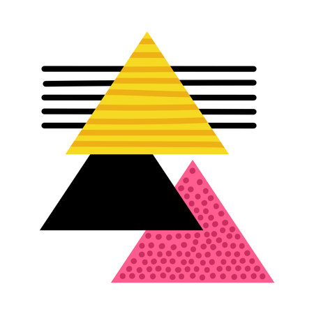 Geometric Element and Shape for Creative Design Vector Compositionのイラスト素材