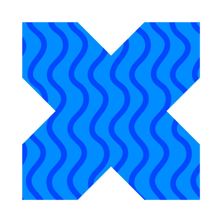 Blue Cross Geometric Element and Shape for Creative Design Vector Illustrationのイラスト素材