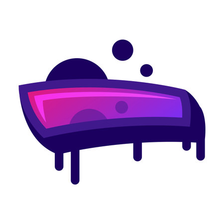 Graffiti Minus as Purple Bold Mathematical Sign Vector Illustrationのイラスト素材