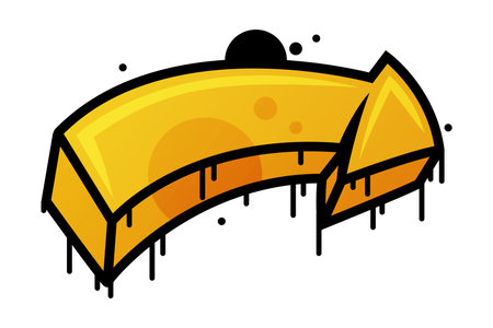 Bright Arrow Graffiti as Street Wall Painting Art Vector Illustrationのイラスト素材