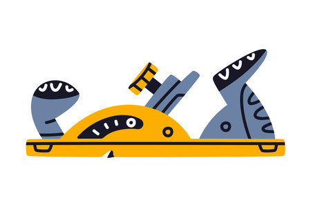 Electric Plane Machine as Construction Tool Vector Illustrationのイラスト素材