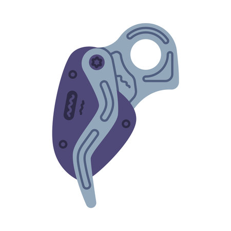 Rope Hand Ascender as Climbing Equipment Vector Illustrationのイラスト素材
