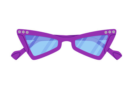 Pair of Glasses and Shades for Sun Shine Protection Vector Illustrationのイラスト素材