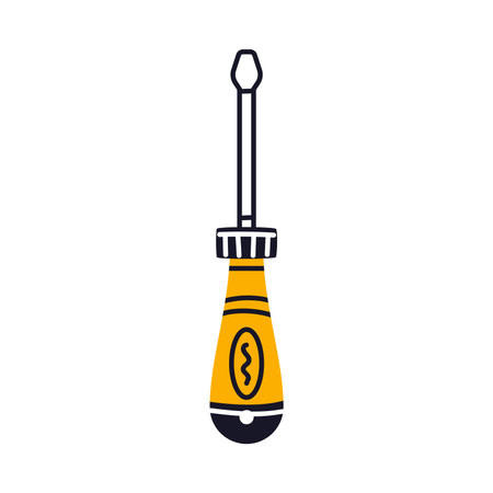Screwdriver Hand Tool for Repair and Construction Vector Illustrationのイラスト素材