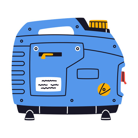 Diesel Generator Machine as Petrol Tool Vector Illustrationのイラスト素材