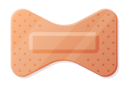 Medical Plaster or Adhesive Bandage for Injuries Vector Illustrationのイラスト素材