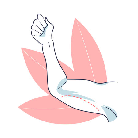 Plastic Surgery with Arm Body Part Correction in Aesthetic Beauty Clinic Vector Illustrationのイラスト素材