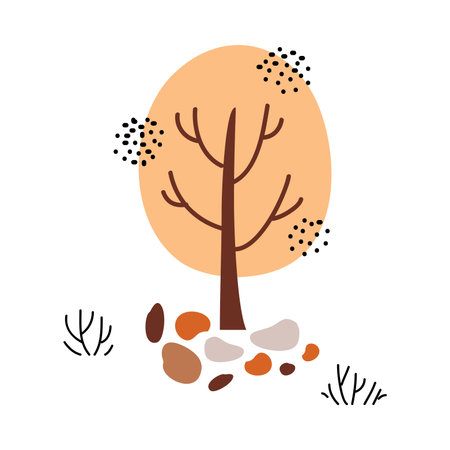 Cute Poster in Scandinavian Style for Kids Room Vector Illustrationのイラスト素材