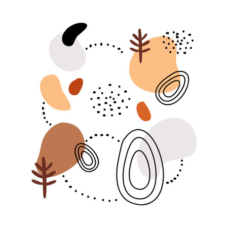 Cute Poster in Scandinavian Style for Kids Room Vector Illustrationのイラスト素材