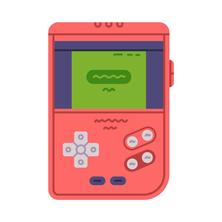 Video Game Console as Retro Technique and Old Vintage Gadget Vector Illustrationのイラスト素材