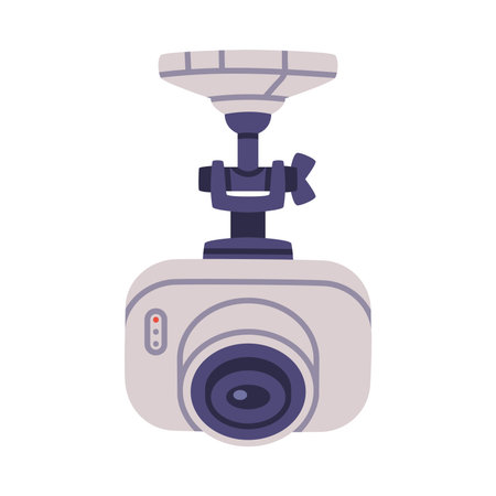 Wireless Security Camera as Closed-circuit Television Transmitting Video and Audio Signal Vector...