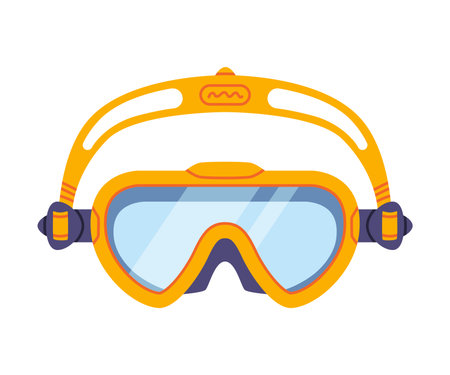 Swimming Mask and Goggles for Diving Underwater Vector Illustrationのイラスト素材