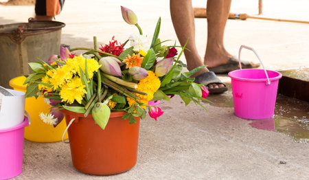 Formation sand pagoda is the oldest traditions of Thailandの写真素材