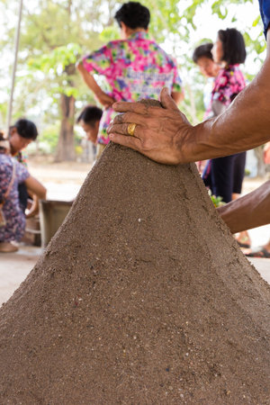 Formation sand pagoda is the oldest traditions of Thailandのeditorial素材