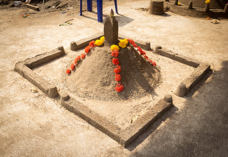Formation sand pagoda is the oldest traditions of Thailandの写真素材