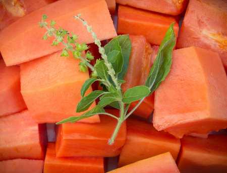 Papaya is a fruit that has a sweet tasteの写真素材