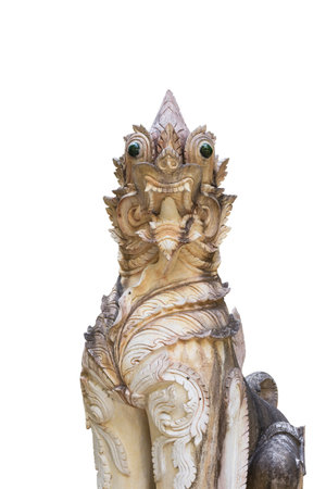 Tiger statue have a duty to protect the templeの写真素材