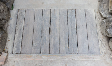 Wooden bridge used for crossing streams
