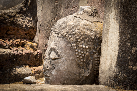 Buddha statue stone in Thailand since antiquityの写真素材