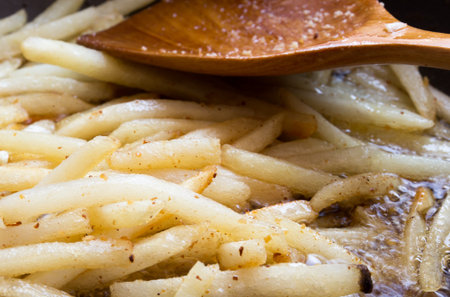 the image of the French Fries on the panの写真素材