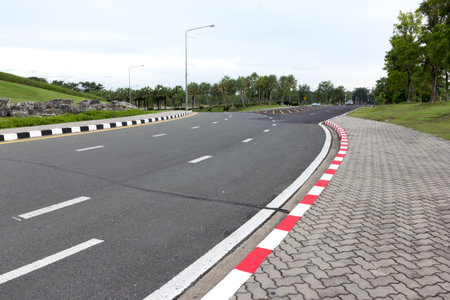 the image of the road for travel at thailandの写真素材