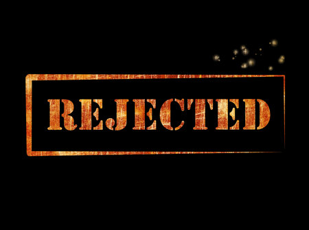 background image of the rejected on the black backgroundの写真素材