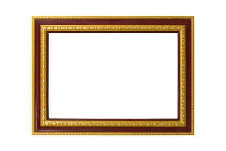 the picture frame on white backgroundの写真素材