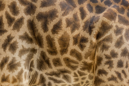 texture, abstract background of giraffe skin is pattern for camouflage in nature