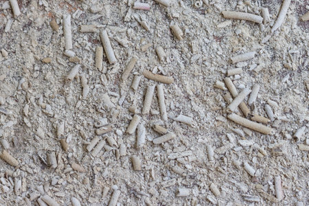 the background, texture of the ash incense stick from the burn