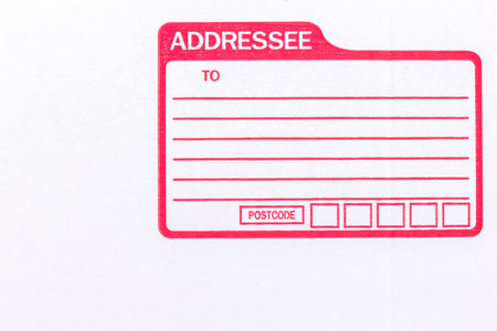 the isolated of the white box for packaging with shipping from post officeの写真素材