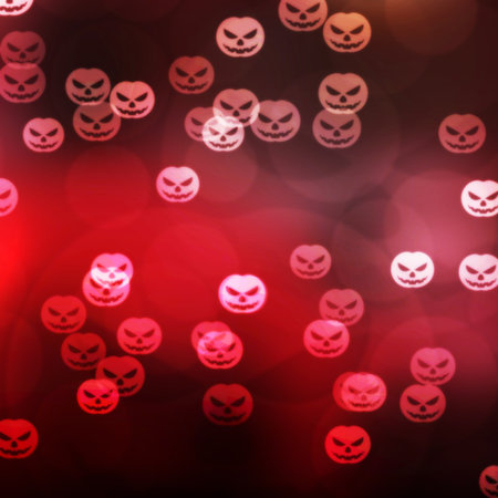texture, abstract background is red pumpkin bokeh light is colorful for halloween dayの写真素材